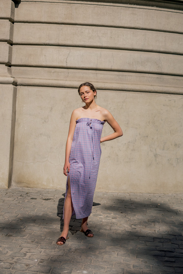 VESTIDO MENORCA - LIGHT BLUE/PINK